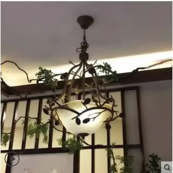 American restaurant chandelier living room retro simple creative Nordic bird pastoral bar dining room