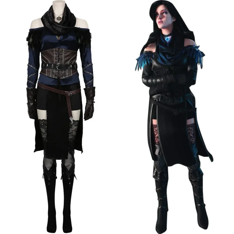 Костюм для косплея Yennefer, топ, юбка, наряды, карнавальный костюм на Хэллоуин