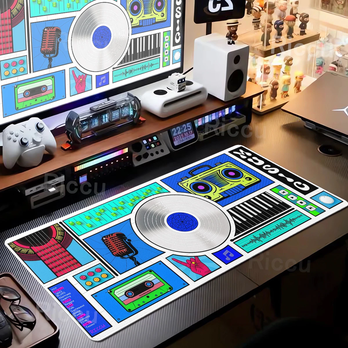 Vintage Cassette Music Tape Mouse Pad Computer Speed Mat Gamer Mousepad Desk Accessories Keyboard Xxl Gaming Pc Cabinet Mats Rug