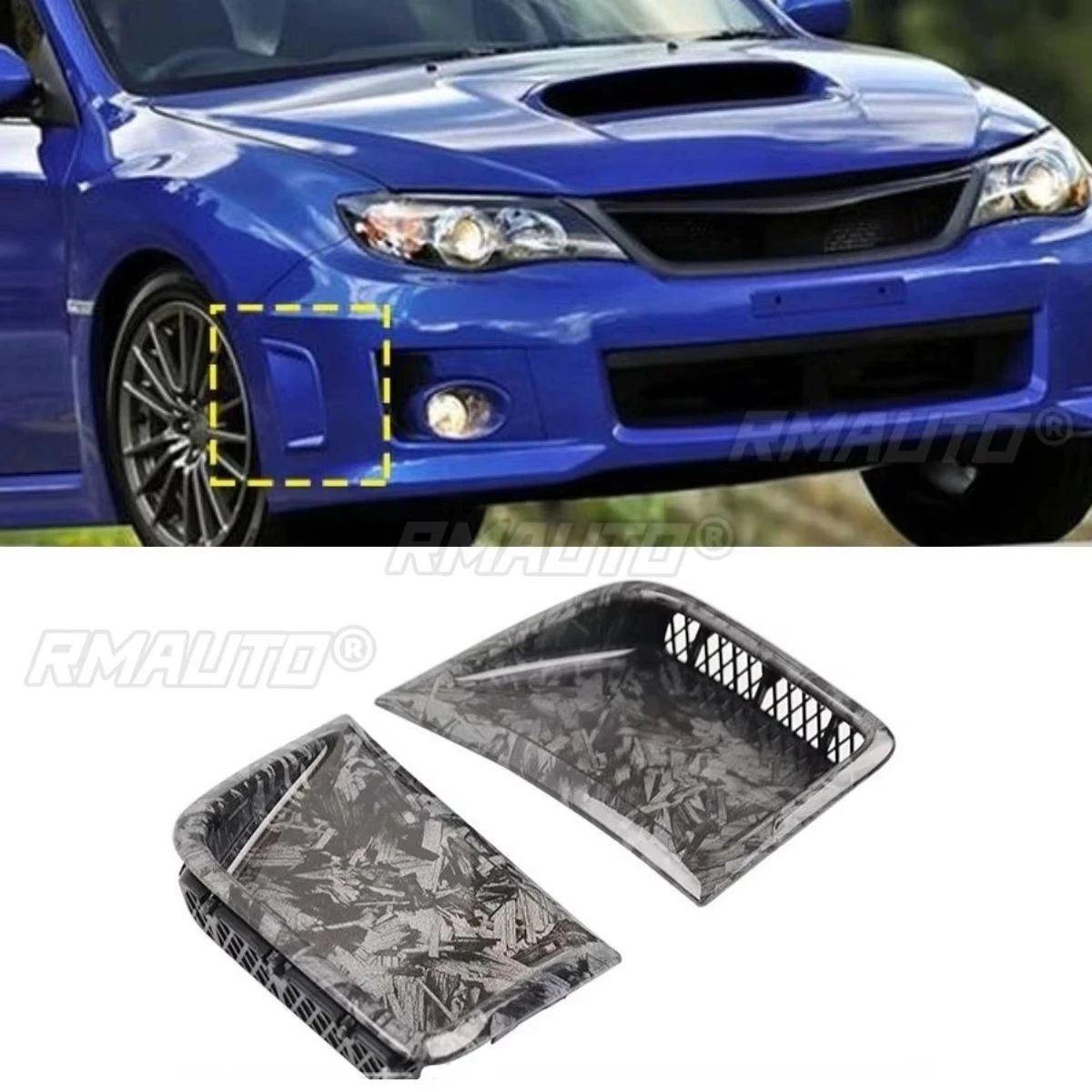 سيارة الوفير الجانب شواء سباق مصبغة طقم الجسم المصد الأمامي شواء سباق الشوايات لسوبارو WRX 2008-2014 الجزء الخارجي
