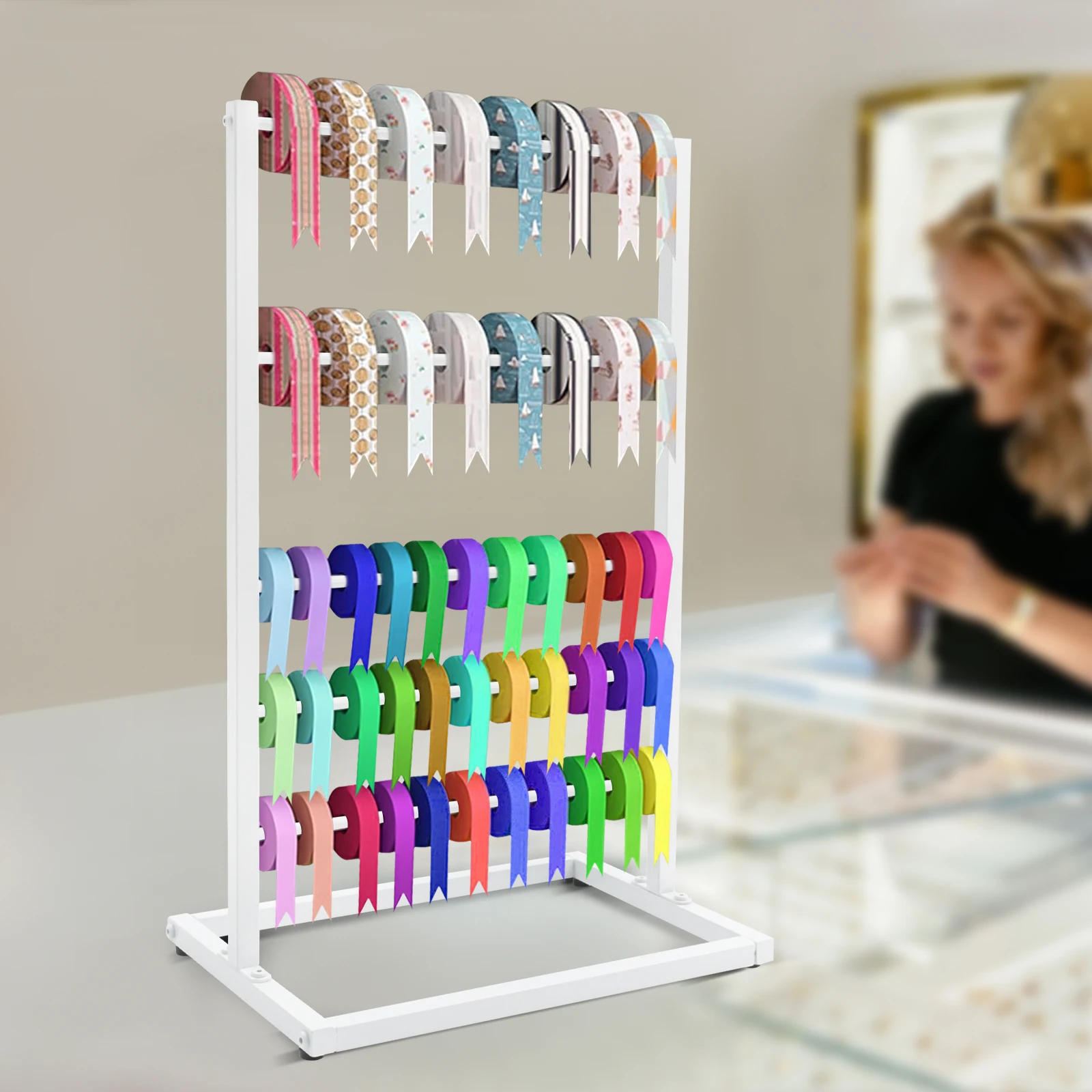 

5-Tiers Organizer Freestanding Multifunctional Rack Iron Rack 17.32*11.81*27.56in