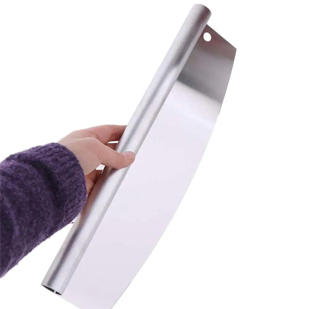 Kitchen Accessories 14 Inch Pizza Cutter with Cover Curved Pizza Slicer Rocker Blade Semi Circular Pie Cutter Pancake