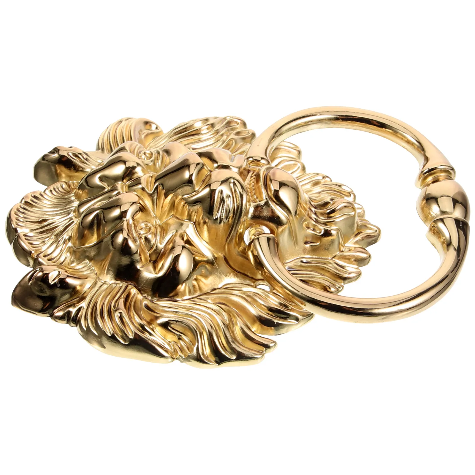 

Zinc Alloy Door Handle Lion Head Pull Gold Spray Paint corrosion-resistant barn exterior pulls garden gates