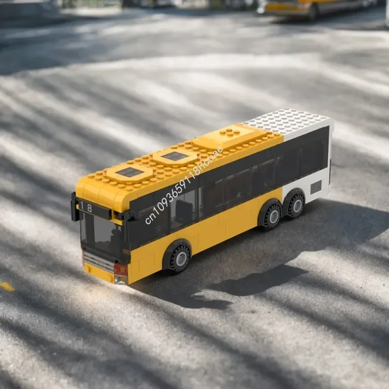 264 pçs trânsito ônibus empilhamento tijolos blocos criativos brinquedo para crianças presente de aniversário desenvolvimento habilidade operacional