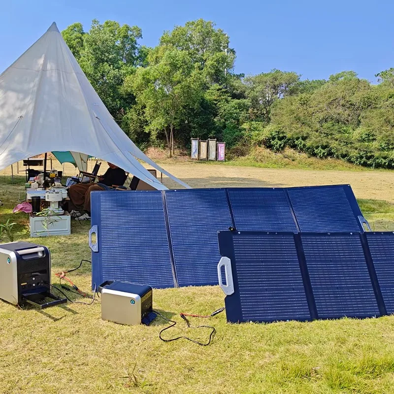 الجملة OMMO المحمولة ETFE لوحة طاقة شمسية 400 واط لوحة طاقة شمسية قابلة للطي مع كفاءة عالية للشحن بالطاقة الشمسية في الهواء الطلق #1