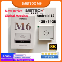 2025 Newest IMETBOX M6 4GB 64GB with Vioce Control Wifi6 8K UHD 3D Smart TV Box Hot in USA CA JP PK Evpad11p Svicloud10s Ubox11