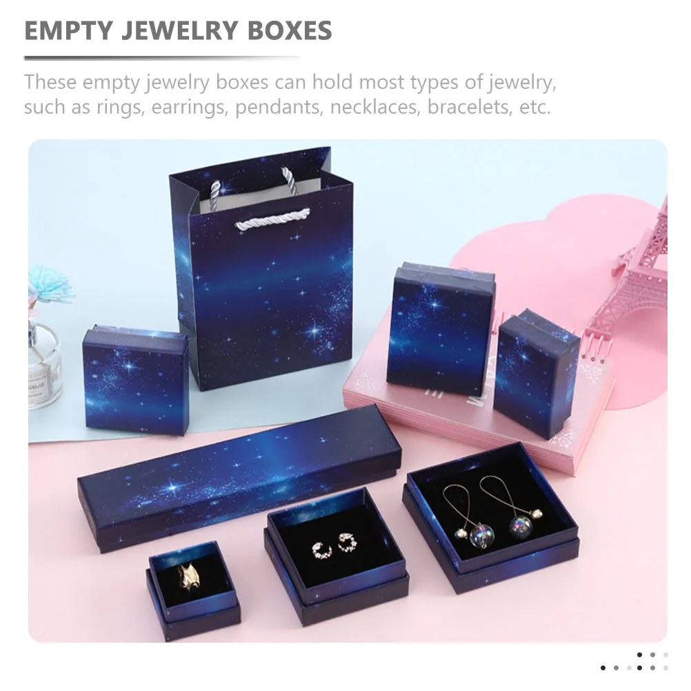 

6 Pcs of Jewelry Box Gift Boxes Bulk Small Earring Packing Bracelet for Presents