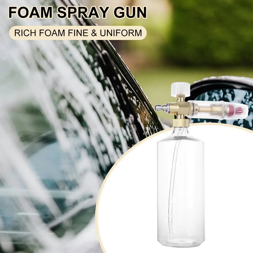 

Thick Handle Car Washer Foam Generator 1L Clear Snow Foam Lance Empty Bottle High Foaming Foamer Sprayer Car Cleaning Accessory