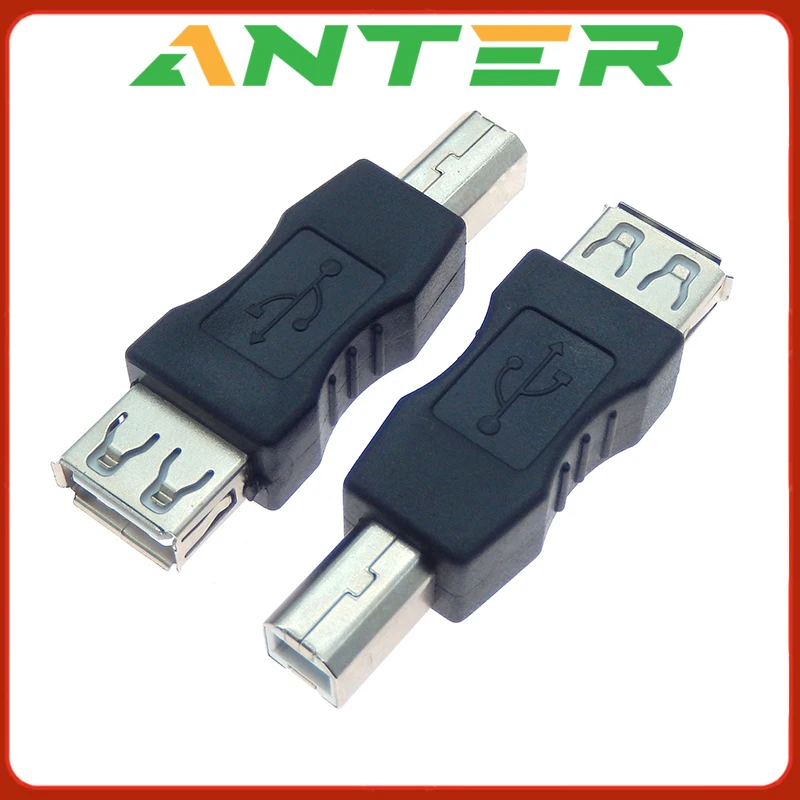 Adaptador USB 2,0 tipo A hembra A B macho para impresora USB, placa cuadrada de transferencia al público