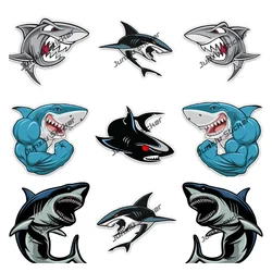 Cartoon Graffiti Die Cut Shark Decal Shark Decoration Sticker Anime Car Accessories for JDM SUV Cars Racing Helmet Truck Decor