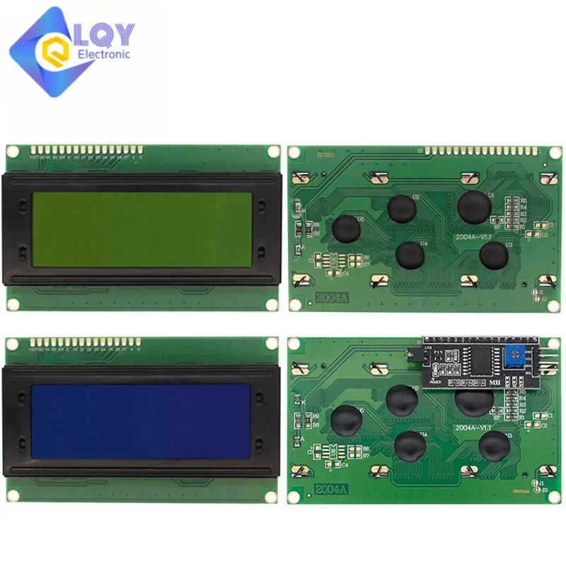 

LQY LCD2004 I2C 2004 20x4 2004A Blue/Green screen HD44780 Character LCD /w IIC/I2C Serial Interface Adapter Module For Arduino