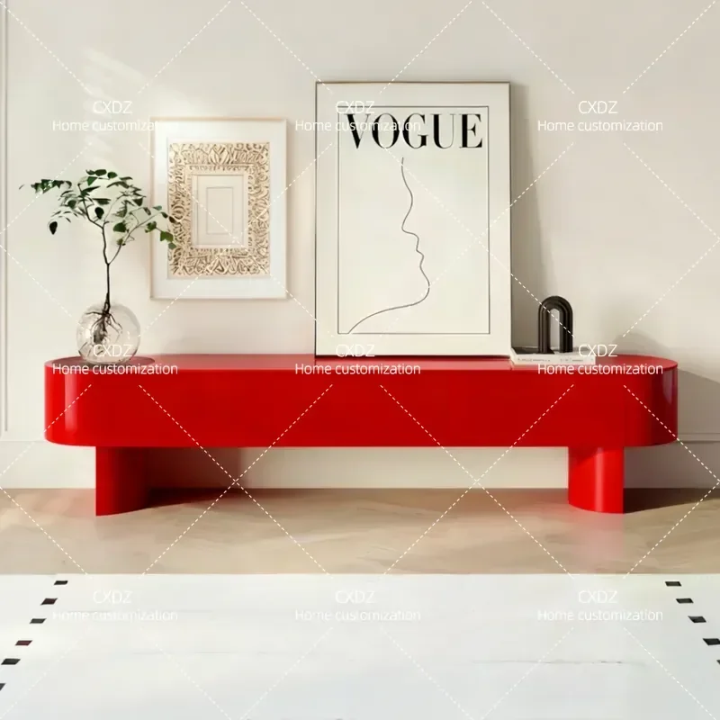 Nordic Solid Wood TV Cabinet Modern Simple Living Room Audio Visual Cabinet Coffee Table Combination Floor Storage Unit
