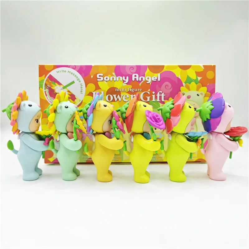 Sonny Angel Flower Gift Series Scatola cieca Figure anime Ornamenti Bambole carine Fan Mini Anime Figure Regalo di compleanno di Natale Giocattoli