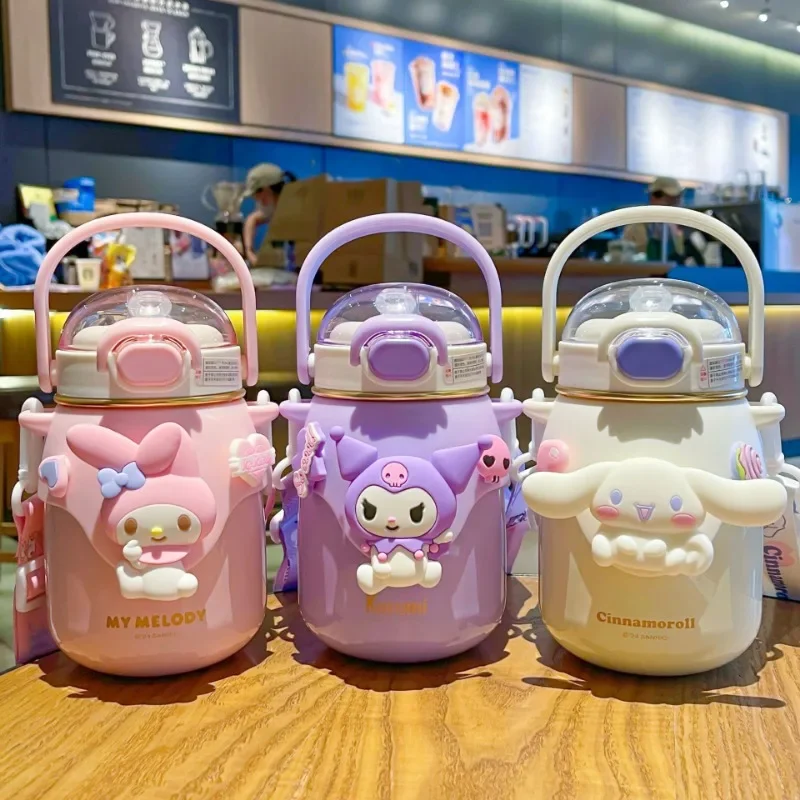 700Ml Kawaii Sanrio My Melody Kuromi Thermos Mug Cute Cartoon 316 Stainless Steel Portable Travel Water Bottle Kawaii Cups Gift