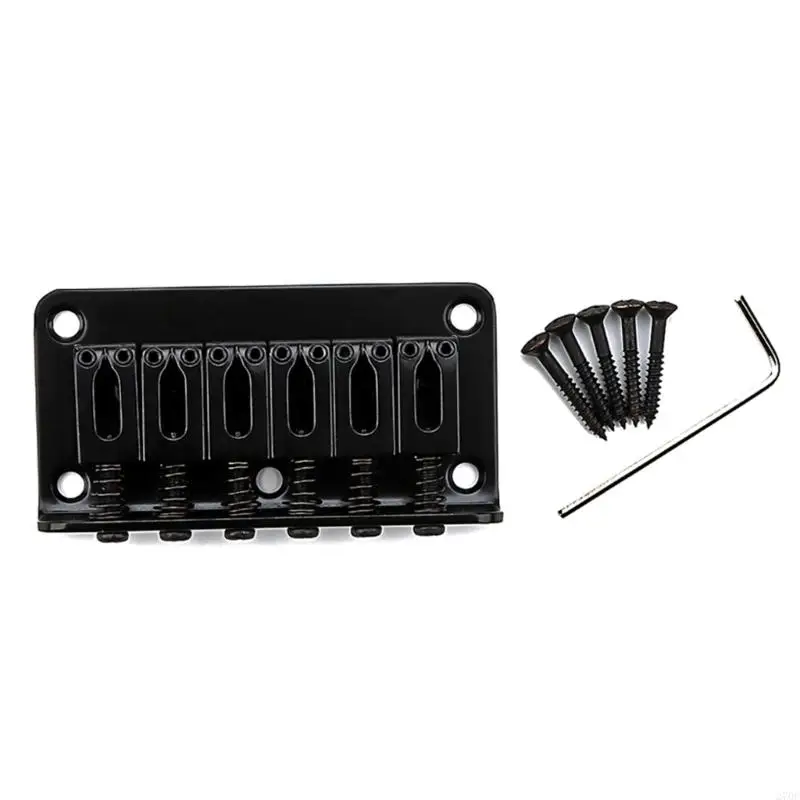 270C 6 String Electric Gitar Guitar Bridge śrubami i kluczem stały Hardtail Bridge Guitle Guitle Wymienna część Łatwa użyciu