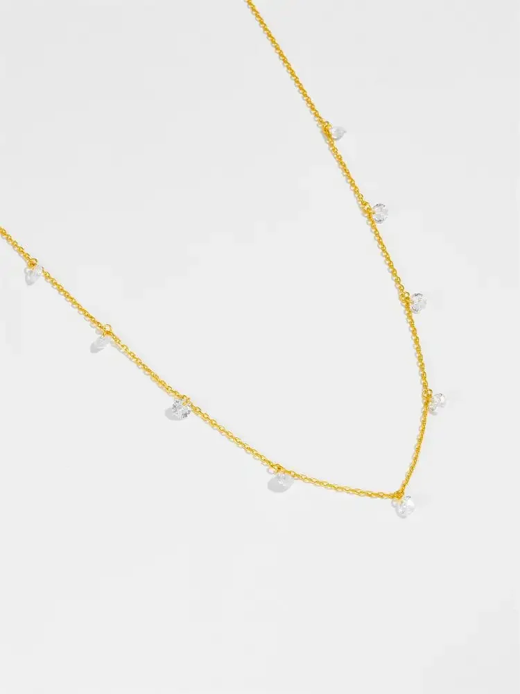 ANDYWEN 100% 925 Sterling Silver Hole Zircon 4mm Choker Charm Long Chain Necklace 2023 Women Wedding Fine Jewels — zdjęcie 2
