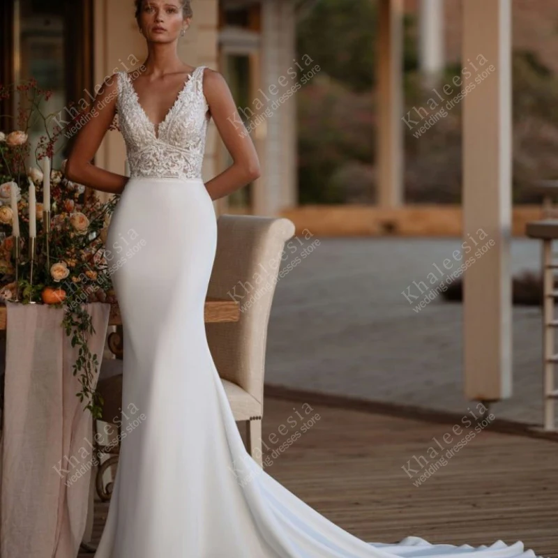 Charming Wedding Dresses Vintage Bridal Gowns Lace Appliques Sleeveless Backless Robes Sexy Vestidos De Novia Customized 2025