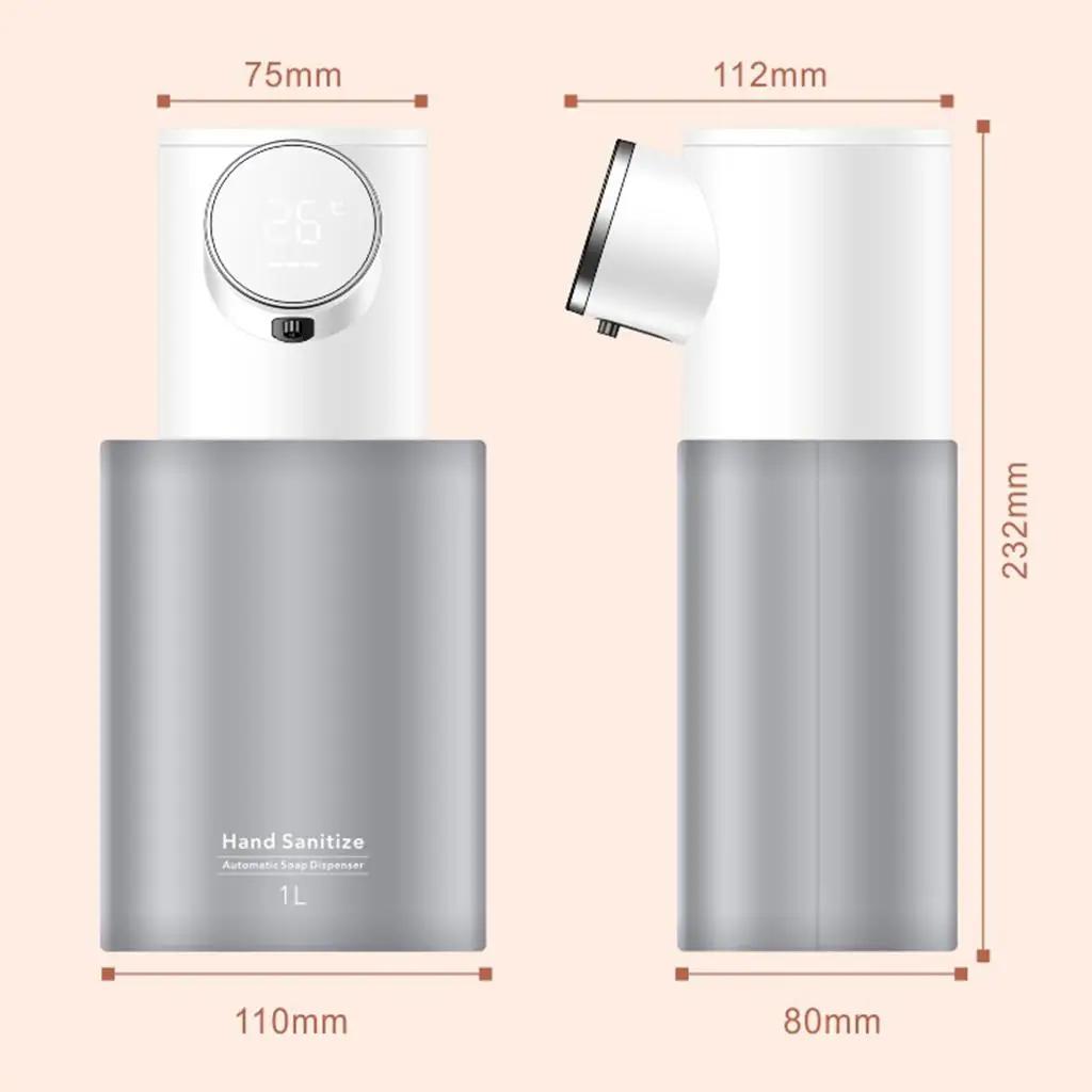 가정용 비접촉식 자동 유도 알코올 분무기 디펜서, 사무실용 1L