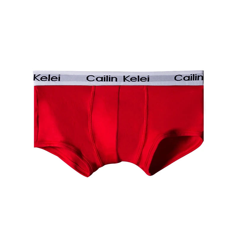 Cailin Kelei Brand Ready Stock Men\'s Mid Waist Thong Underwear Cotton Boxer Briefs Breathable U Convex For Comfortable Underwear