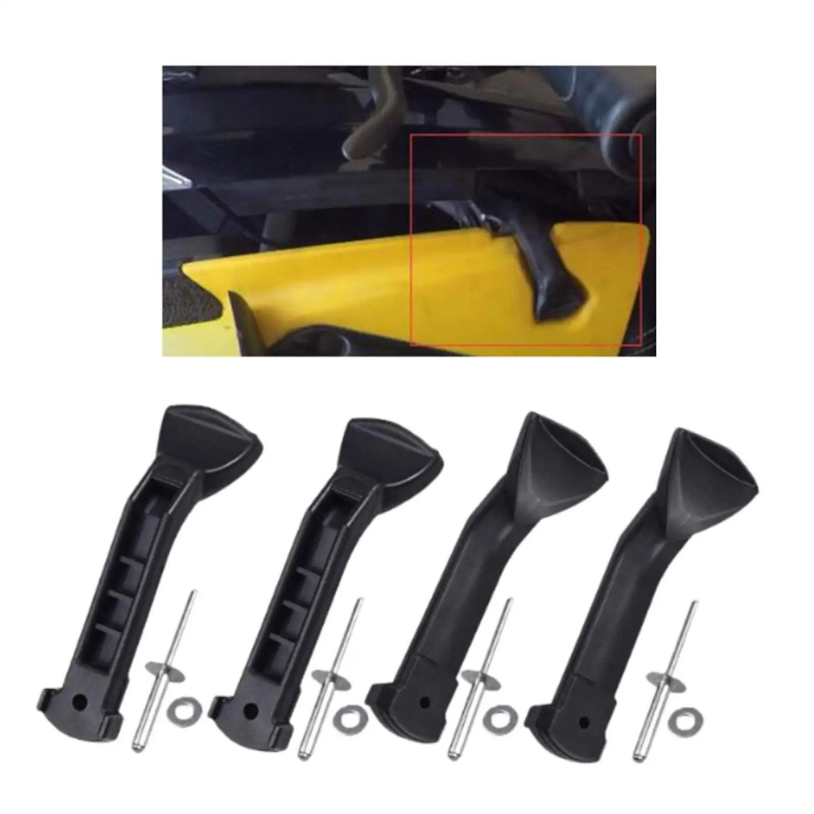 

4Pcs Snowmobile Motor Hood Strap Panel Latch Kits 517302448 for 800 x 03 500 07 550x 07-09 550F 07-08 550F/Sport 550F 05-08