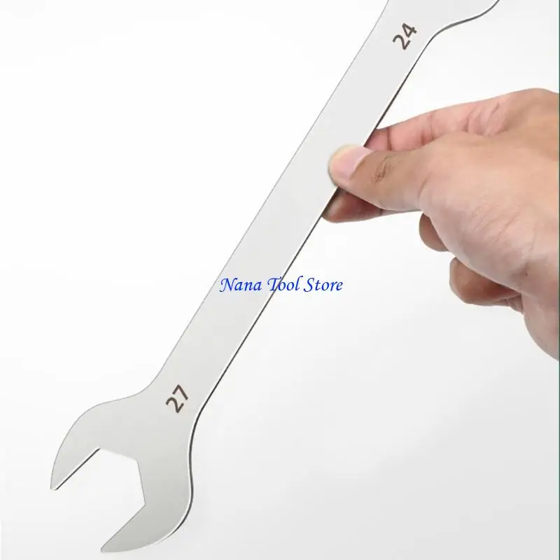 31GJ Ergonomically Designs Thin Wrench Household Tool Professional Spanner Double Heads Opening for Furniture Assembly Tasks