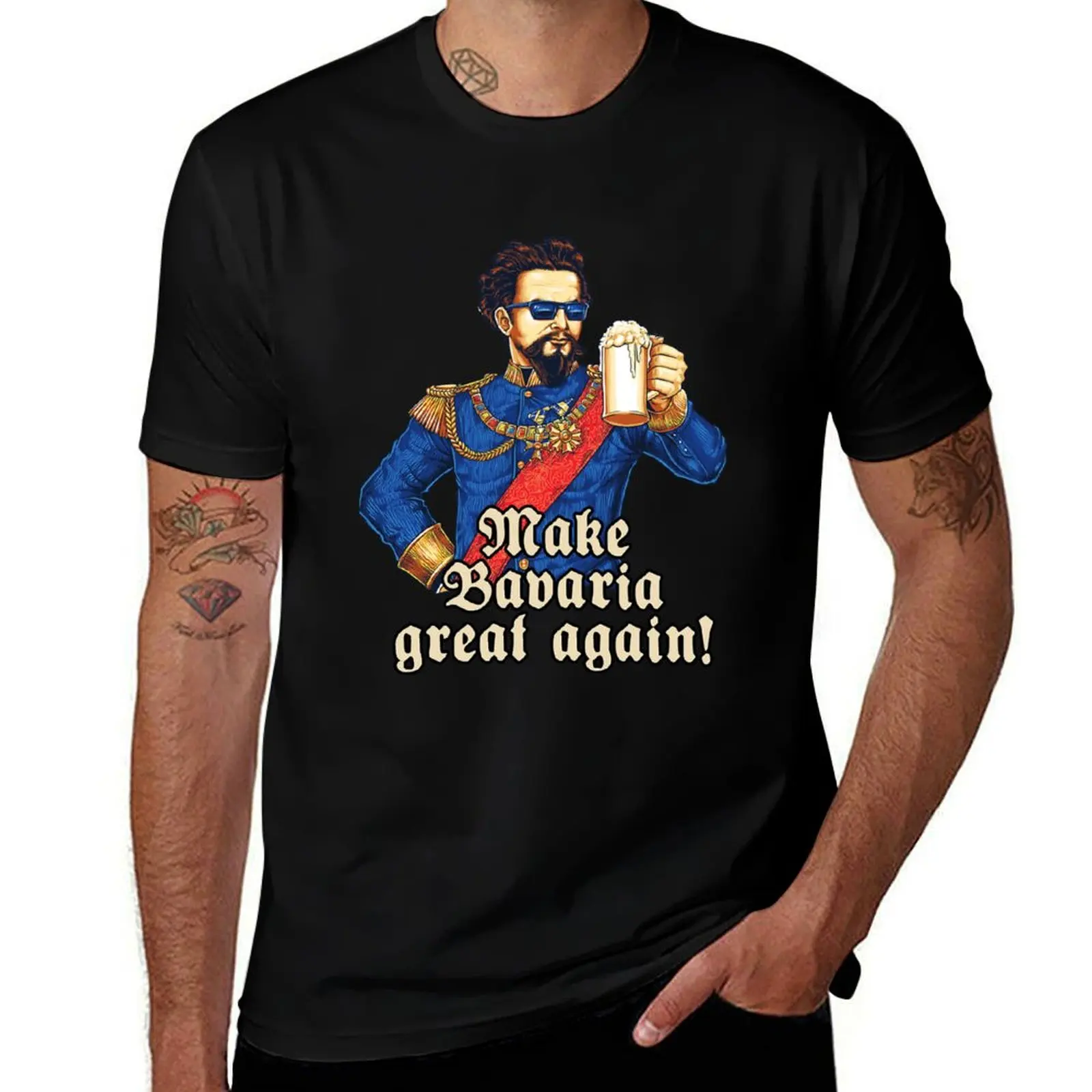 Make Bavaria great again - blauer K?nig Ludwig Bier T-Shirt Basic Breathable Solid Color T-Shirt