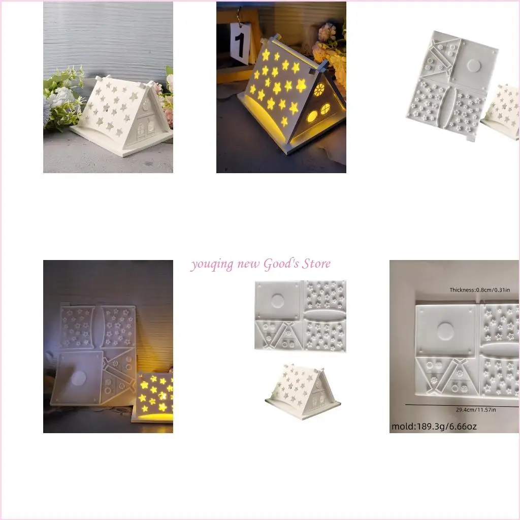 

57QA Miniature House Decoration Mould Flexible Silicone Mold for Handmade Craft