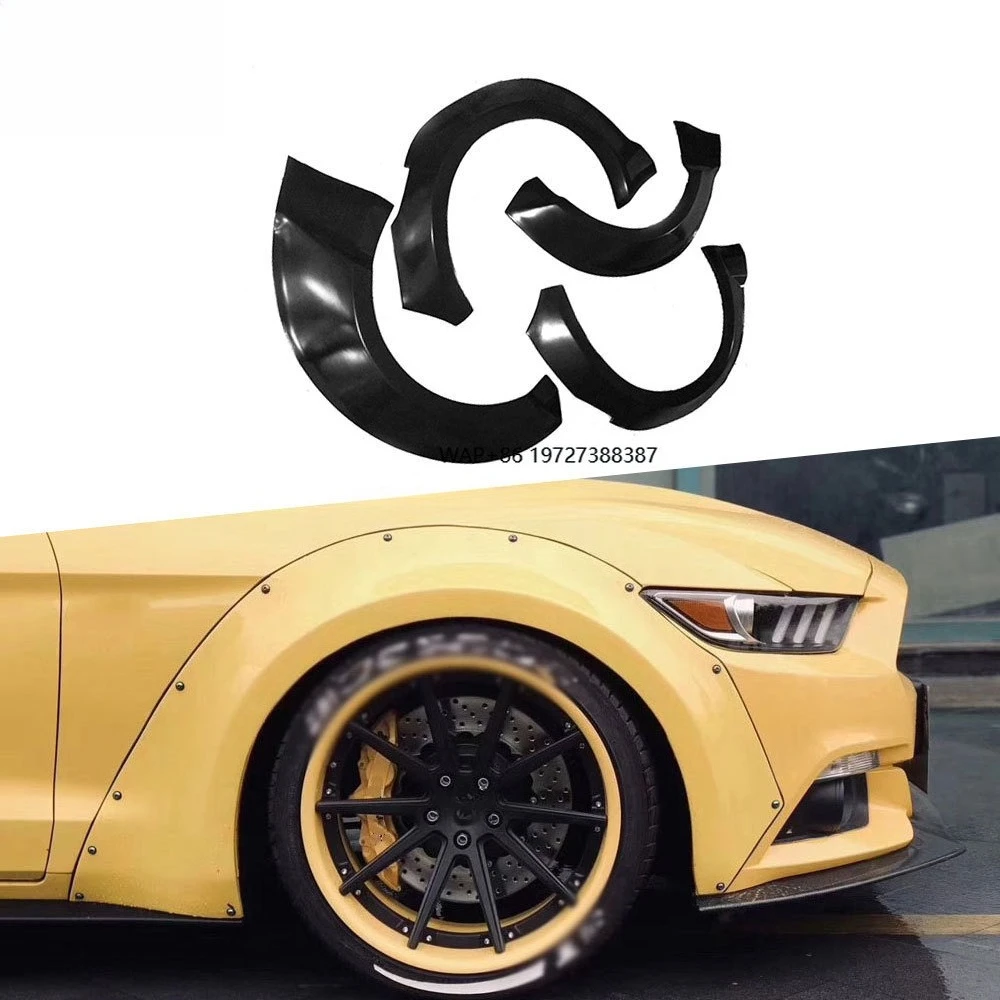 

Car Wheel Eyebrow Round Arc Fender Mud Flaps Mudguards Splash Guards Wide Body Kit for Mustang Coupe 2015-2019