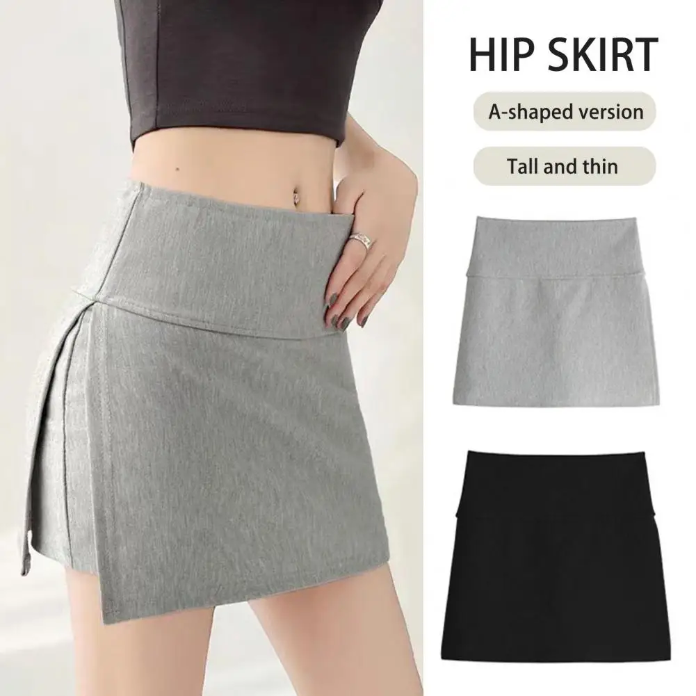 

Slit Package Hip Skirt Shorts Women Sexy Fake Two-Piece Yoga Mini Short Skirts Hot Girl A-Line Sport Fitness Culottes