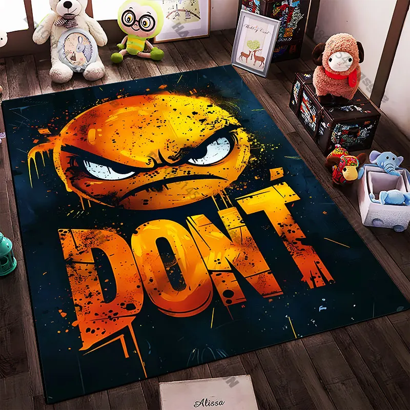 21 Sizes Angry refusal bold vibrant statement Printed Area Rugs for Adult Yoga Mats Living Room Decor Personalized Doormat