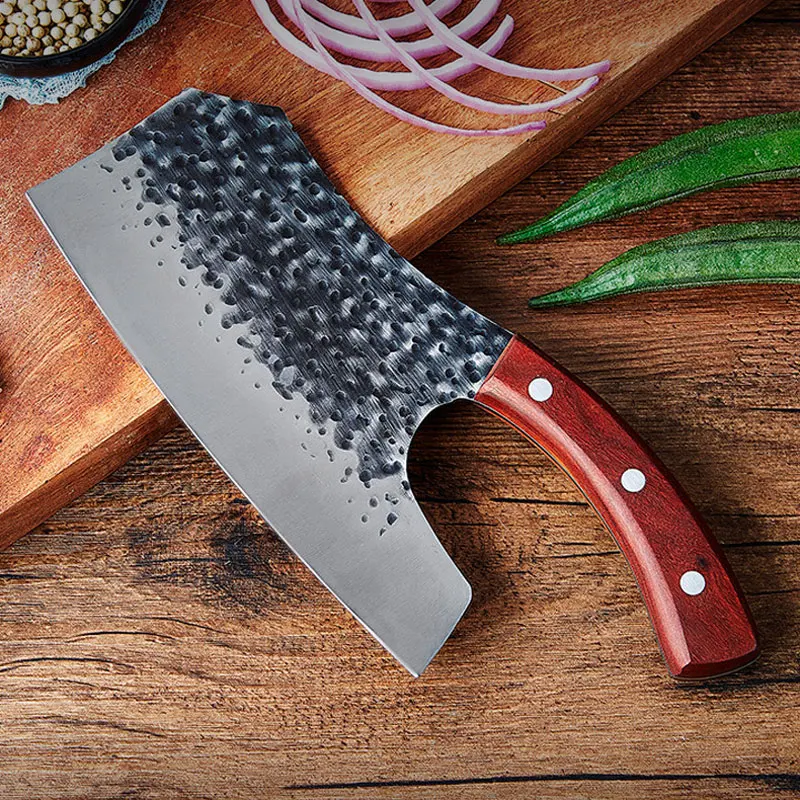 Heavy Kitchen Knives Hand Forged Stainless Steel Boning Butcher Knife Cleaver Meat Chopping Vegetables Chef Knives Cooking Tools