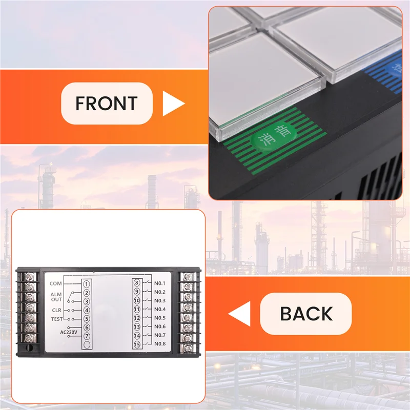 【RECOMENDAR】Industrial 8-Channel Alarm Annunciator Panel LED Indicator Sound And Light Flash Controller AC220V