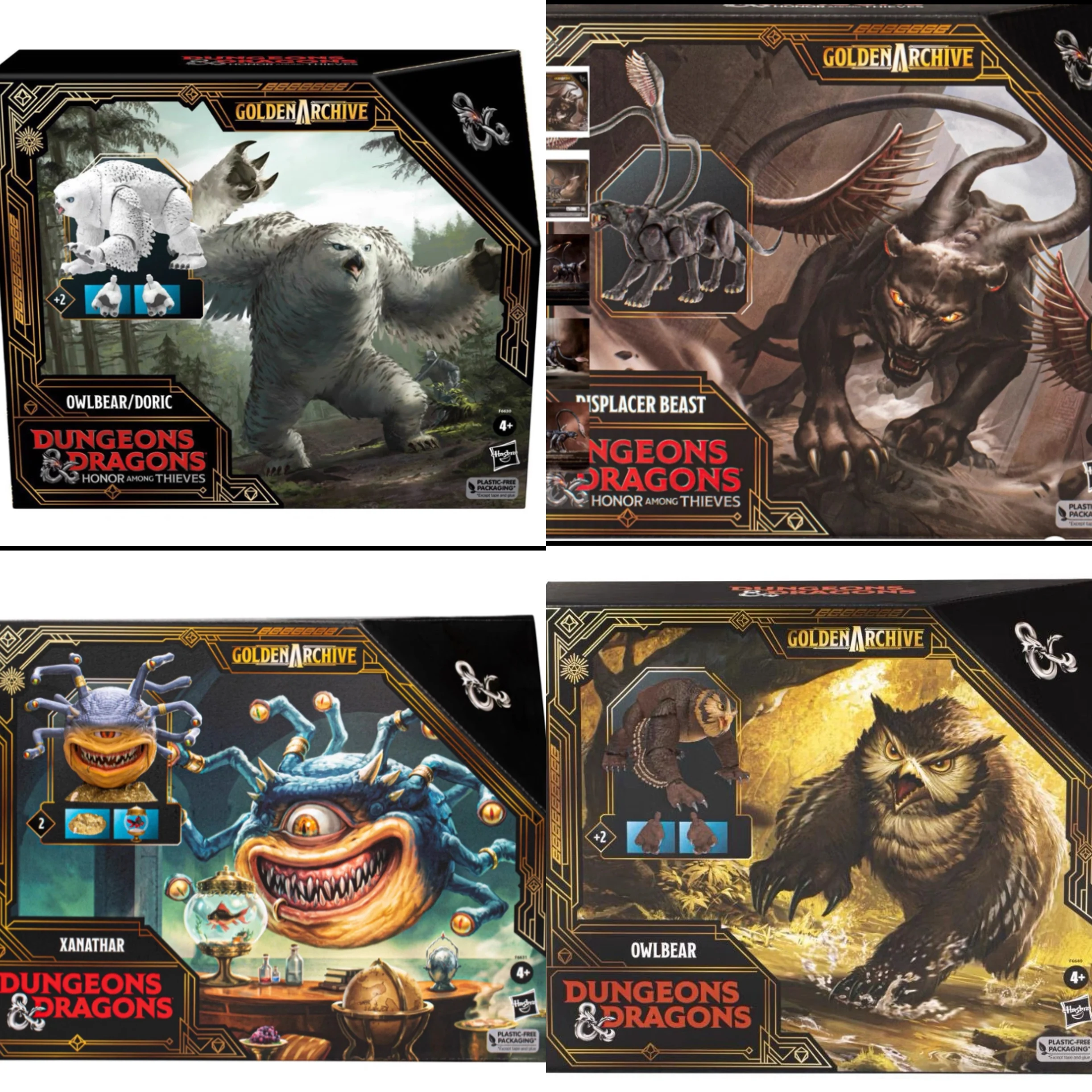 

In Stock Hasbao Dragon and Dungeon Thief Glory Brown Beast Panda Head Eagle Bear Displacement Beast Black Panther Eye Demon,