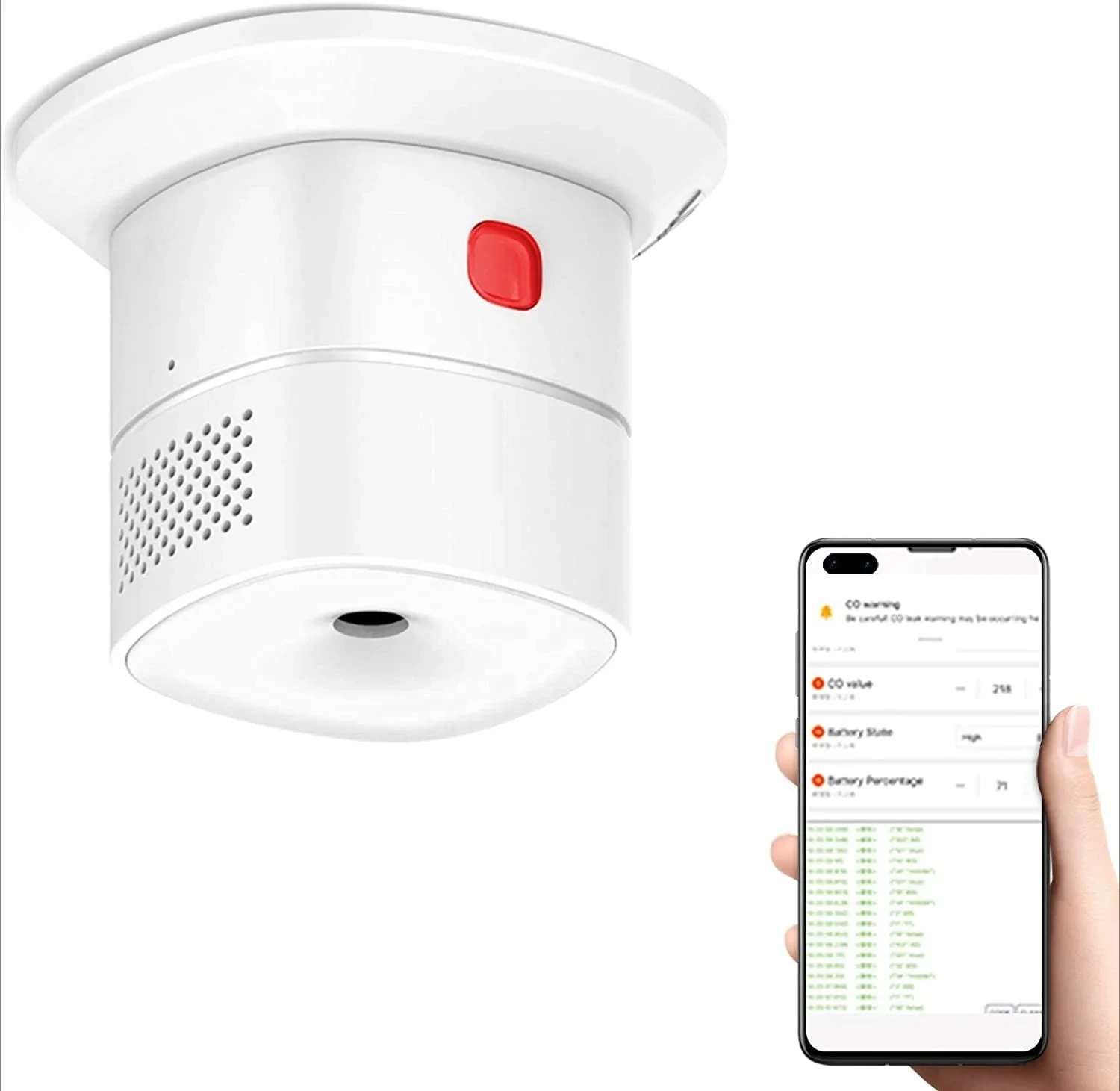 Applicable to Heiman Smart Kitchen Products  Co Sensor Zigbee Carbon Monoxide  Battery Operated
