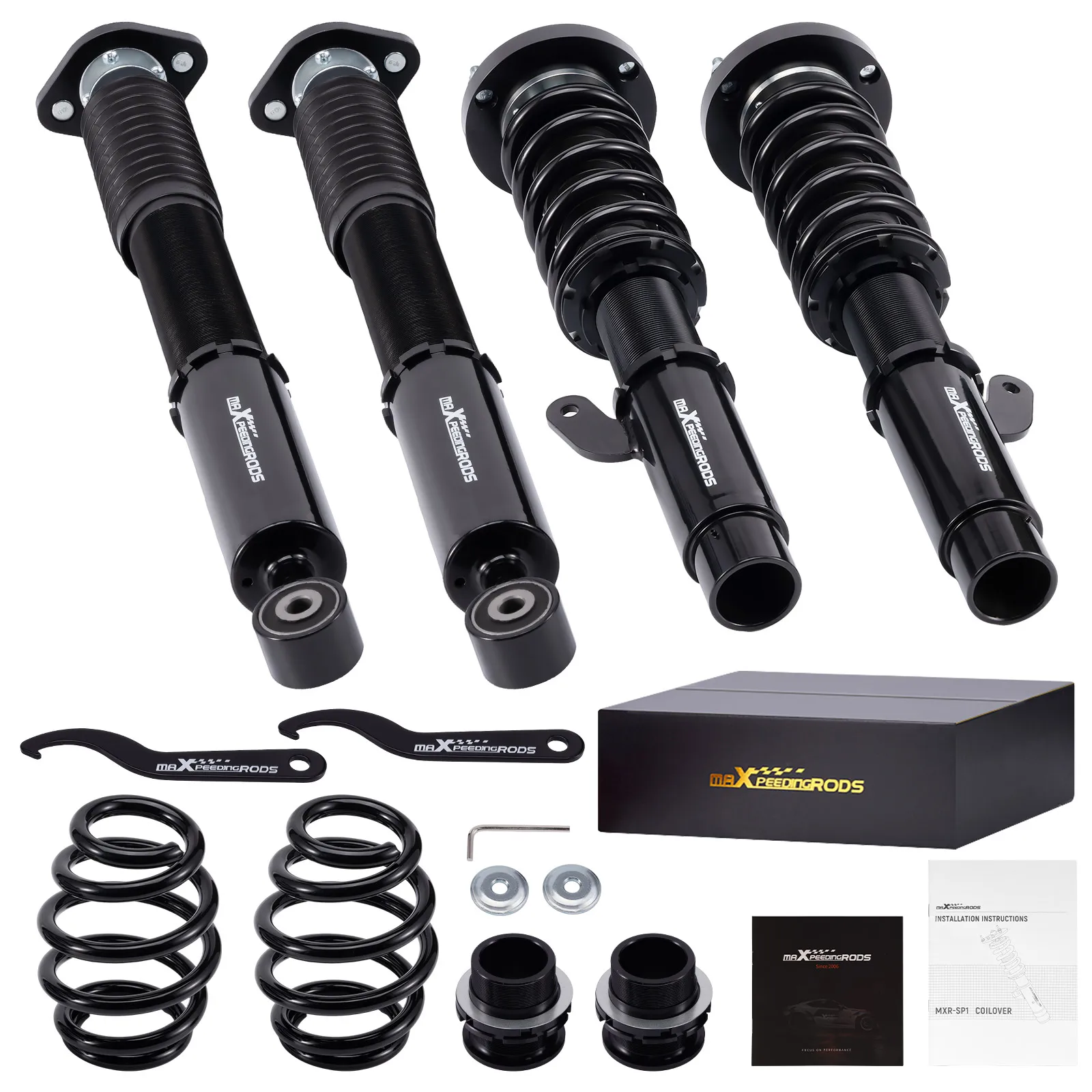 Maxpeedingrods Coilovers Suspension Adj. Damper For BMW 3 series E46 RWD 98-05 Shock Absorbers Springs Suspension