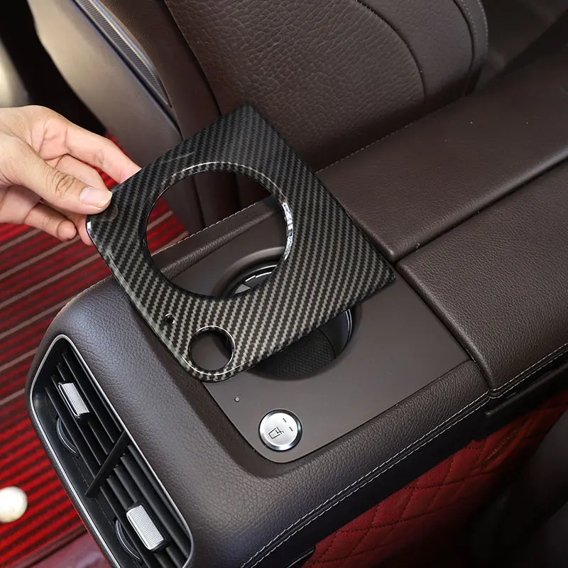 

For Mercedes Benz GLE GLS Class W167 V167 X167 AMG GLE53 63 GLS63 2020-2026 Car Accessories Rear Row Water Cup Holder Cover Trim