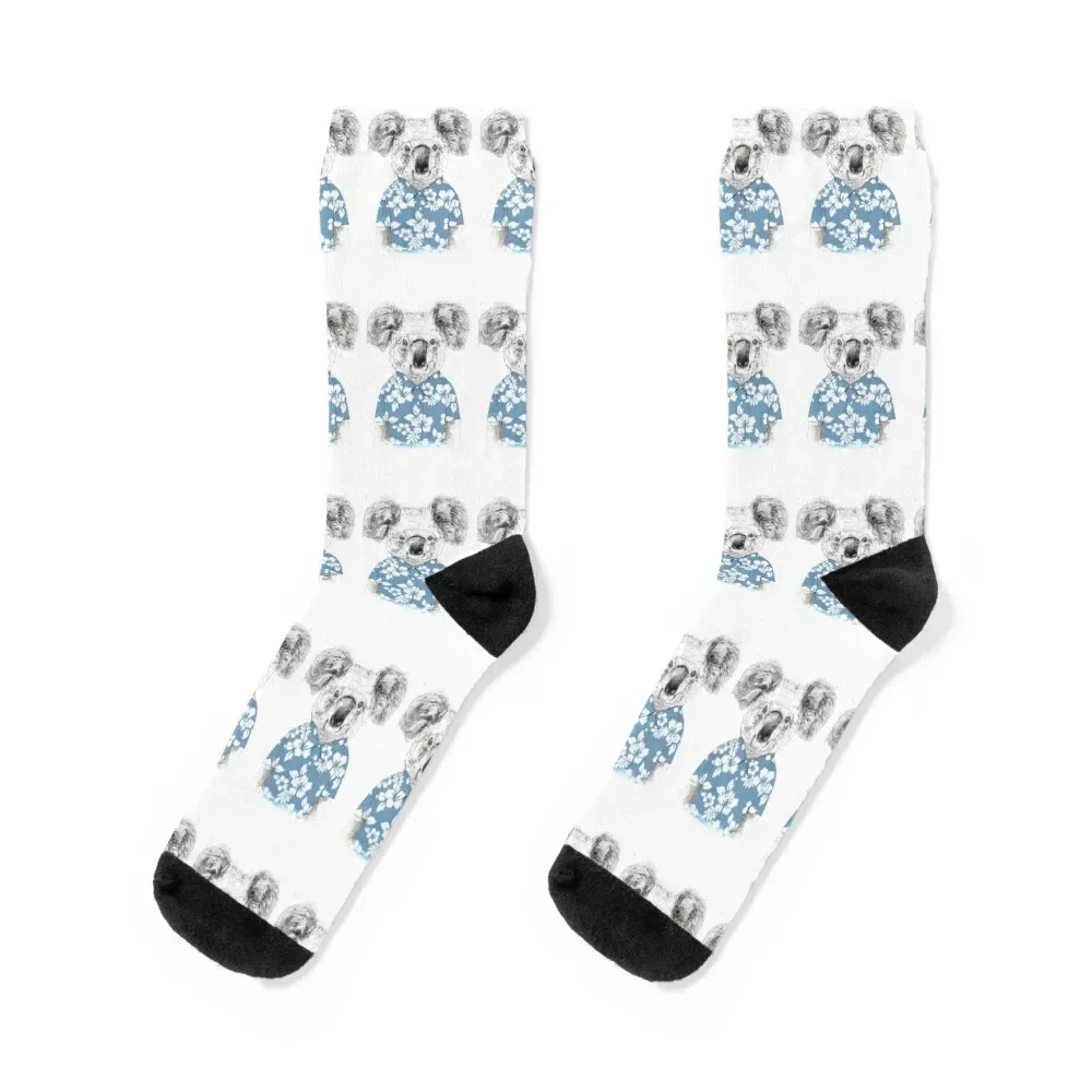 Summer koala (blue) Socks man kawaii tennis fashionable Men's Socks Luxury Women's