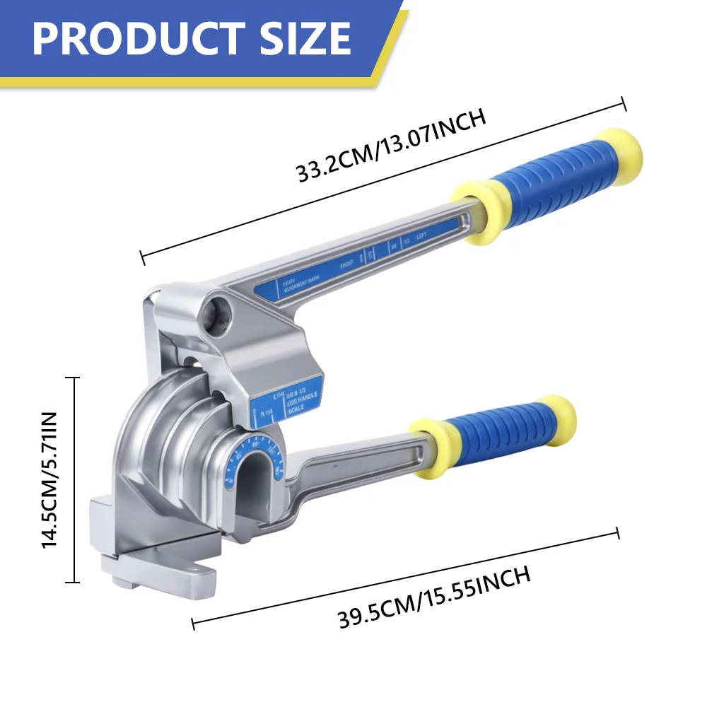 High Quality Manual Pipe Bender Multi-purpose Combined Pipe Bender Pipe Cutter 180° Bending Angle for Copper/Aluminum/Iron/Pipes