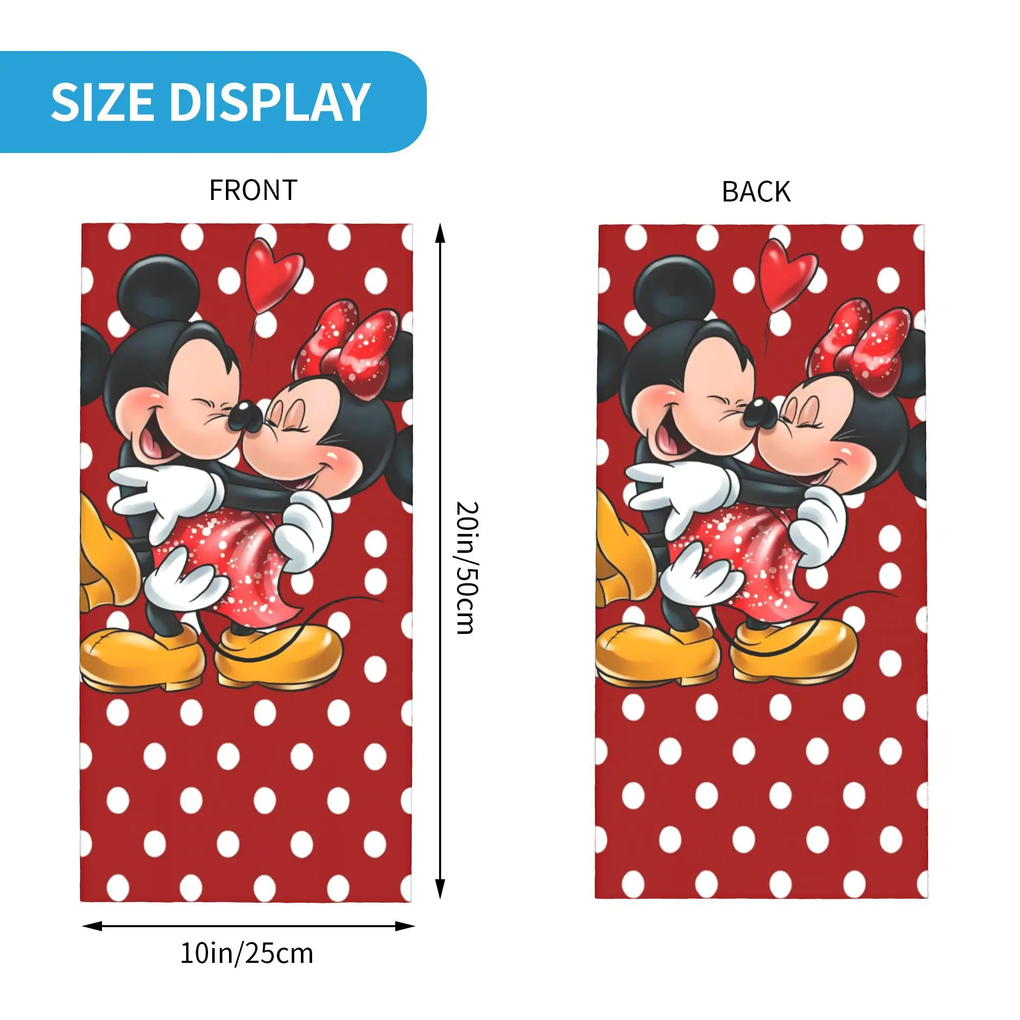 Бандана с Микки Маусом и Минни на заказ, гетры, ветрозащитный шарф для лица, мужской и женский головной убор с милым принтом, Балаклава