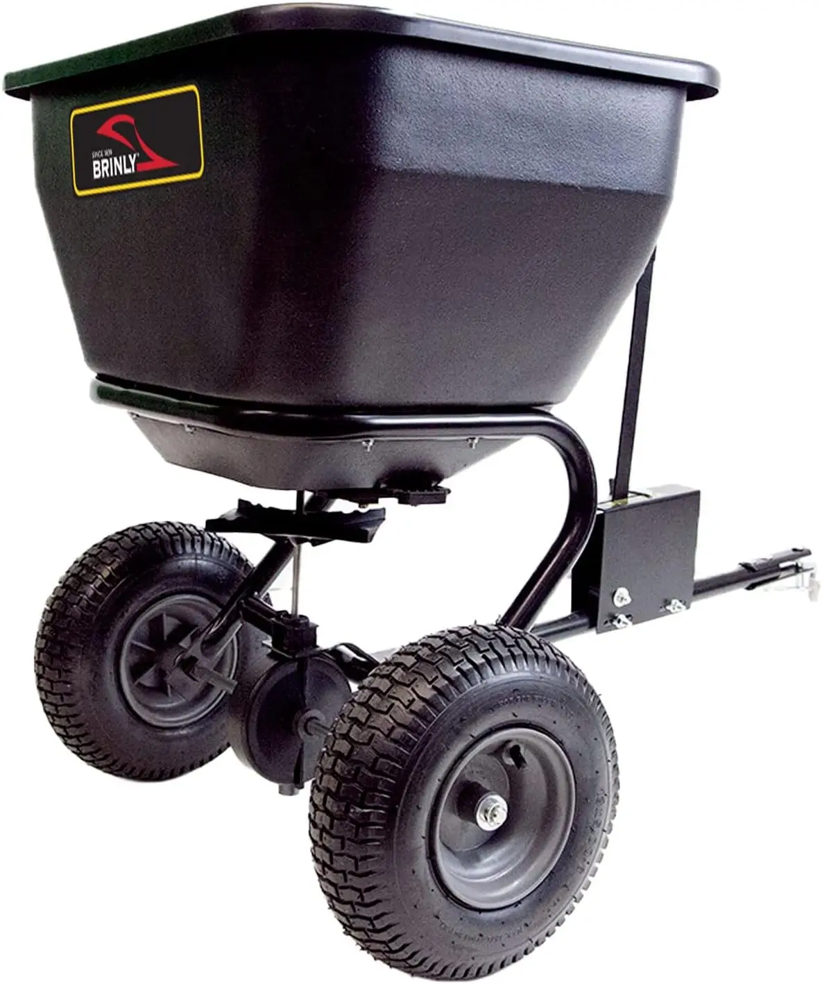 Tow Behind Broadcast Spreader with Universal Hitch, 175 lb., Matte Black