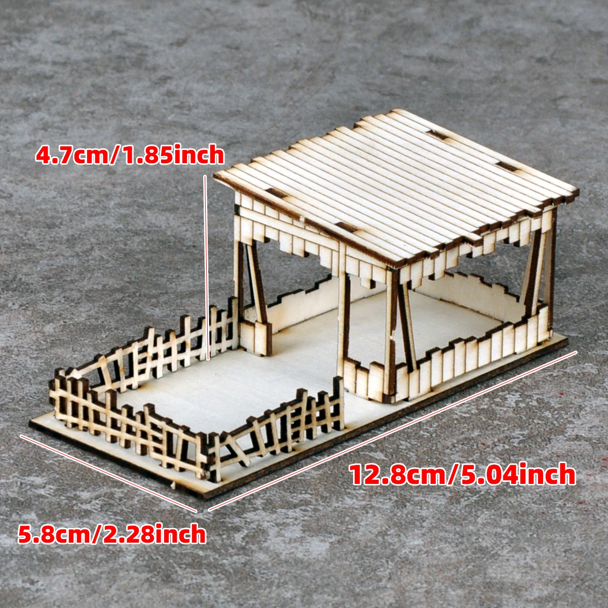 Assembly Architectural Model Miniature Southeast Asian Architecture House Log Cabin Wooden Building Diorama Scale Model Kit 1/7