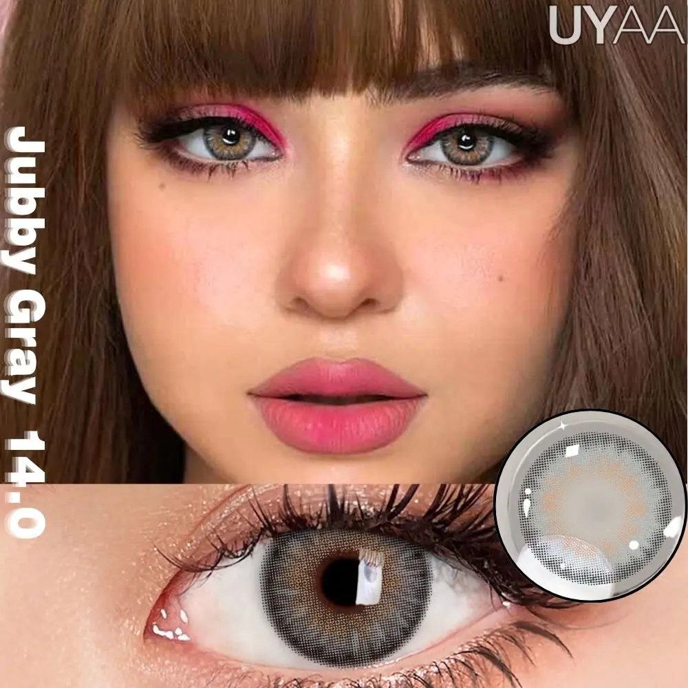 UYAAI Kleopatra-Serie Farbkontaktlinsen für Augen, braune Farblinse, blaue Augen, Kontakt-Make-up, Schönheit, farbige Schüler, grau, natürlich – Detail 32