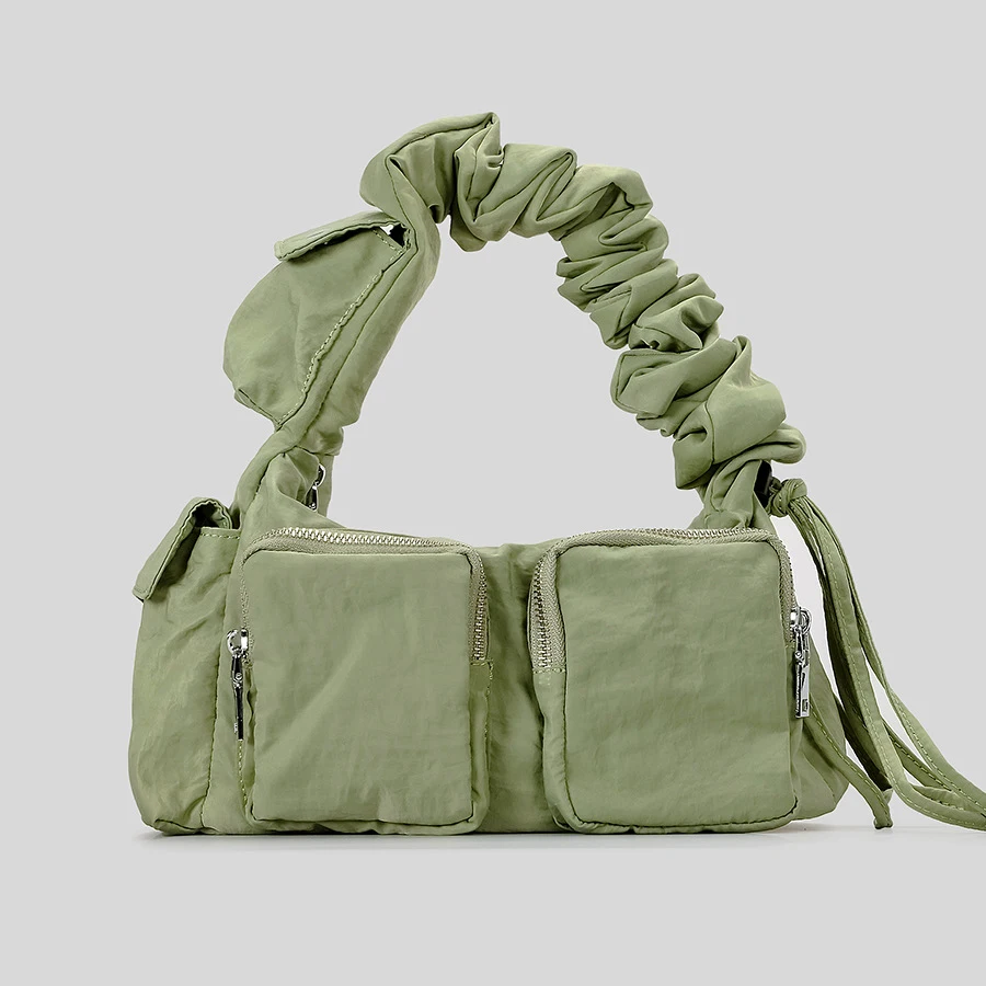 Décontracté cordon sangle femmes sacs à bandoulière concepteur plusieurs poches en Nylon sac à main Hobos sac à bandoulière petit fourre-tout Shopper sac à main