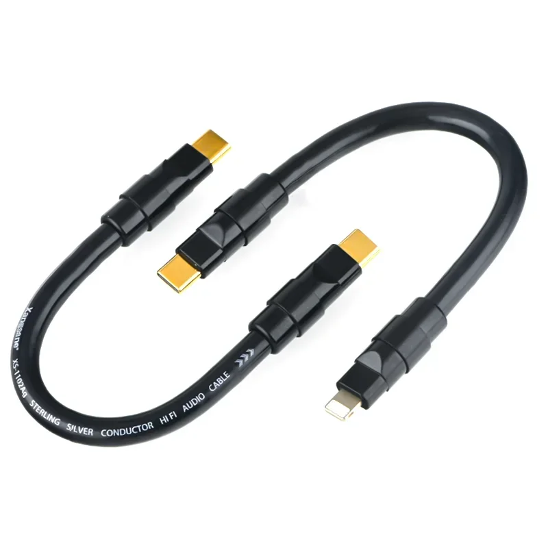 Pure Silver OTG Decoding Line Type-C To Light Audio Cable for Mobile Phone Notebook Decoder Amp Sound Card