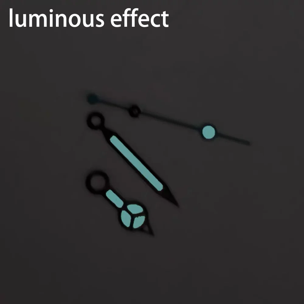 Accessoires de montre aiguilles de montre avec lumineux bleu adapté au mouvement NH35/NH36 aiguilles de pièces de réparation de montre à 3 broches