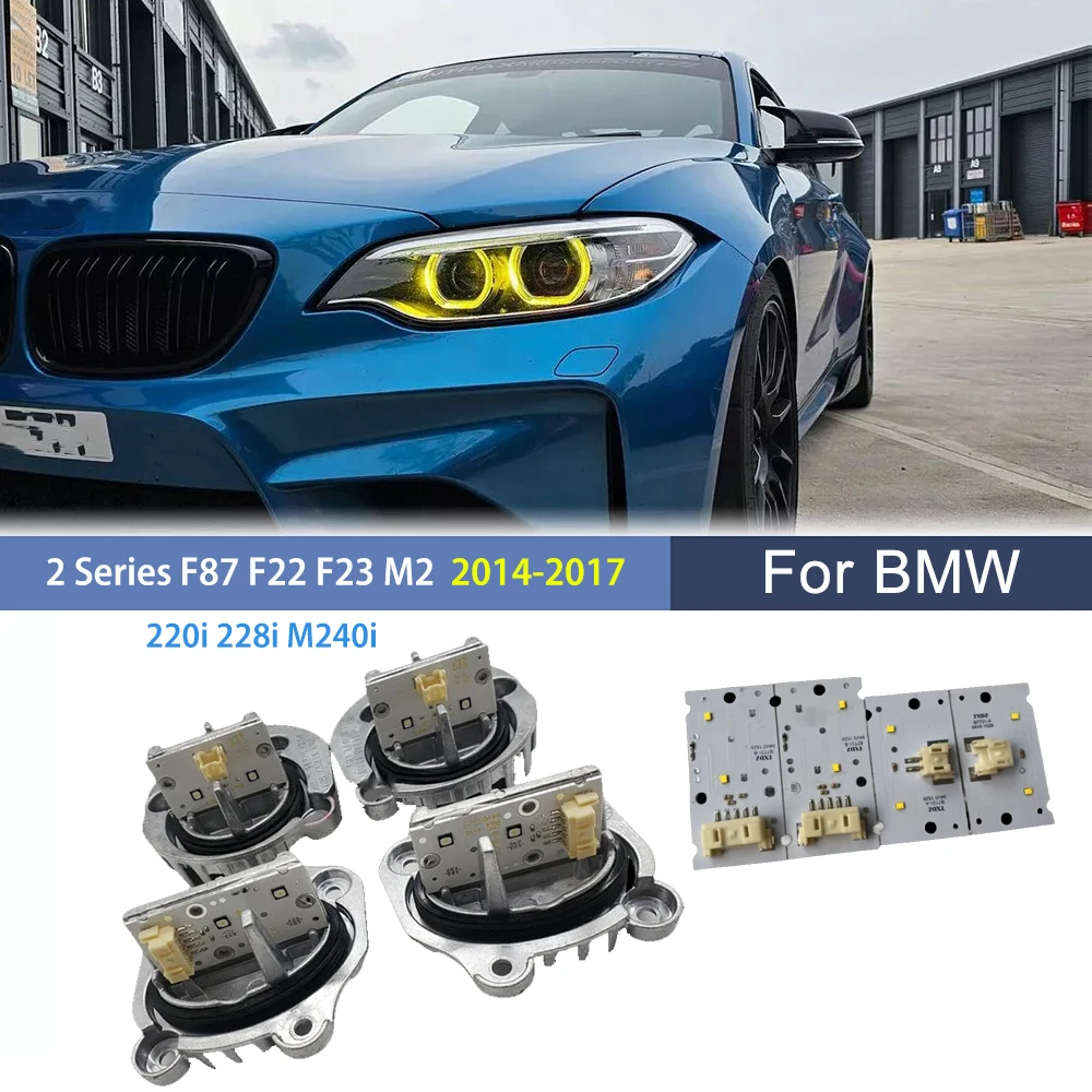 Yellow DRL Chip Module Angel Eyes M2 2014 2015 2016 2017 for BMW 2 Series F87 F22 F23 220i 228i M240i Xenon Headlight Daylight