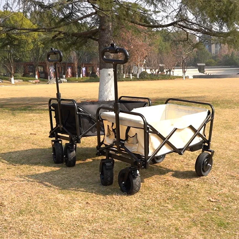 

Регулируемая 4-колесная складная электрическая тележка для пляжа, портативная складная электрическая тележка для кемпинга на открытом воздухе