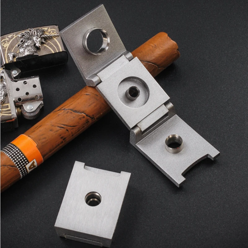 

Stainless Steel Metal Cigar Punch, Multiple Size Folding Cigar Puncher Practical Smoking Accessories Tool for Cigar Enthusiasts