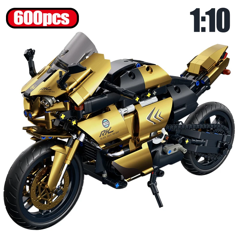 

600Pcs MOC City Technical Motorcycle Moto Car Model Building Blocks Racing Motobike Vehicles Bricks Toys for Kid Teenagers Gift