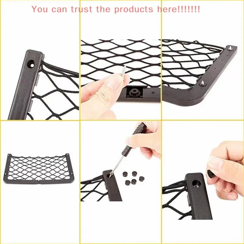 1Pc Car Caravan Bus Camping Seat Back Mesh Pocket Car Accessories Car Storage Net Elastic Net Cargo Mesh Nets